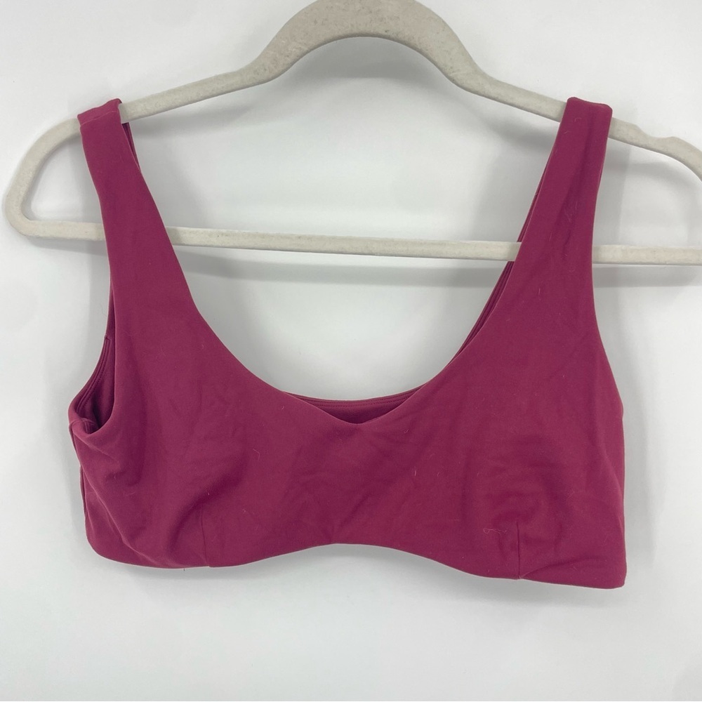 Alphalete OLIVIA SCULPT BRA Women's L Tenacity Square Neck Bra berry